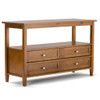Warm Shaker - Console Sofa Table - Light Golden Brown