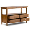 Warm Shaker - Console Sofa Table - Light Golden Brown