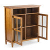Warm Shaker - Medium Storage Media Cabinet - Light Golden Brown