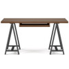 Sawhorse - Solid Walnut Veneer And Metal Desk - Walnut