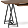 Sawhorse - Solid Walnut Veneer And Metal Desk - Walnut