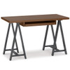 Sawhorse - Solid Walnut Veneer And Small Desk - Dark Brown