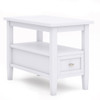 Warm Shaker - Narrow Side Table - White
