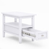 Warm Shaker - Narrow Side Table - White