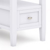 Warm Shaker - Narrow Side Table - White
