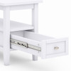 Warm Shaker - Narrow Side Table - White