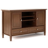 Warm Shaker - Handcrafted TV Media Stand - Russet Brown