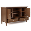 Warm Shaker - Handcrafted TV Media Stand - Russet Brown