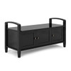 Warm Shaker - Entryway Storage Bench - Black
