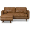 Morrison - Upholstered Sofa And Ottoman Set - Brown