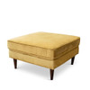 Amber - Square Upholstered Ottoman Velvet - Yellow