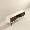 Caroline - White TV Stand Up To 72" - Brown / White