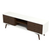 Caroline - White TV Stand Up To 72" - Brown / White