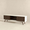 Caroline - White TV Stand Up To 72" - Brown / White