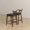 Hester - Upholstered Square Bar Chair (Set of 2) - Black / Brown