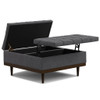 Mariah - Lift Top Table Storage Ottoman - Gray