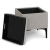 Natasha - Multifunctional Storage Ottoman With Tray - Gray