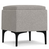 Natasha - Multifunctional Storage Ottoman With Tray - Gray