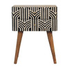 Inlay - Edessa Bone Bedside Table - Oak