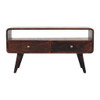 Curved Media Unit - Walnut