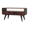 Curved Media Unit - Walnut