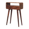 Mini Curved Console Table - Caramel