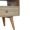 Curved Media Unit - Oak