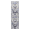 Payas - 2' X 8' Medallion Runner Rug - Cream / Blue