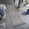 Guros - 2' X 8' Traditional Indoor / Outdoor Area Rug - Gray / White