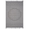 Guros - 5' X 7' Medallion Indoor / Outdoor Area Rug - Gray / White