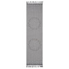 Guros - 2' X 8' Medallion Indoor / Outdoor Area Rug - Gray / White