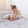 Maval - 2' X 3' Washable Area Rug - Gray / Gold