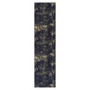 Maval - 2'6'' X 10' Washable Runner Rug - Black / Gold