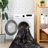 Maval - 4' X 6' Washable Area Rug - Black / Gold