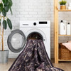 Maval - 3' X 5' Washable Area Rug - Black / Burgundy