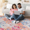 Maval - 4' X 6' Washable Area Rug - Cream