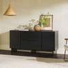 Scandi - Sideboard With Beveled Drawers - Black