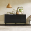 Scandi - Sideboard With Beveled Drawers - Black