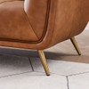 Addison - Left Sectional Leather Sofa - Cognac