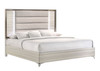 Star - King Bed With LED - White