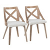 Charlotte - Farmhouse Chair (Set of 2) - White Washed / Cream
