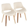 Fabrico - Mid-Century Modern Dining Chair (Set of 2) - Cream / Zebra