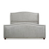 Carmen - King Upholstered Wingback Panel Bed Frame - Silver Gray