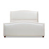 Carmen - King Upholstered Wingback Panel Bed Frame - Antique White