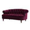 La Rosa - Victorian Chesterfield Loveseat - Burgundy