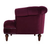 La Rosa - Victorian Chesterfield Loveseat - Burgundy
