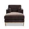 Knox - Modern Farmhouse Chaise Lounge Chair - Deep Brown