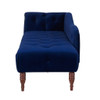 Samuel - Tufted Roll Arm Chaise Lounge - Navy Blue