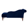 Samuel - Tufted Roll Arm Chaise Lounge - Navy Blue