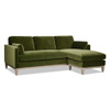 Knox - Modern Farmhouse Reversible Chaise Sectional Sofa - Green